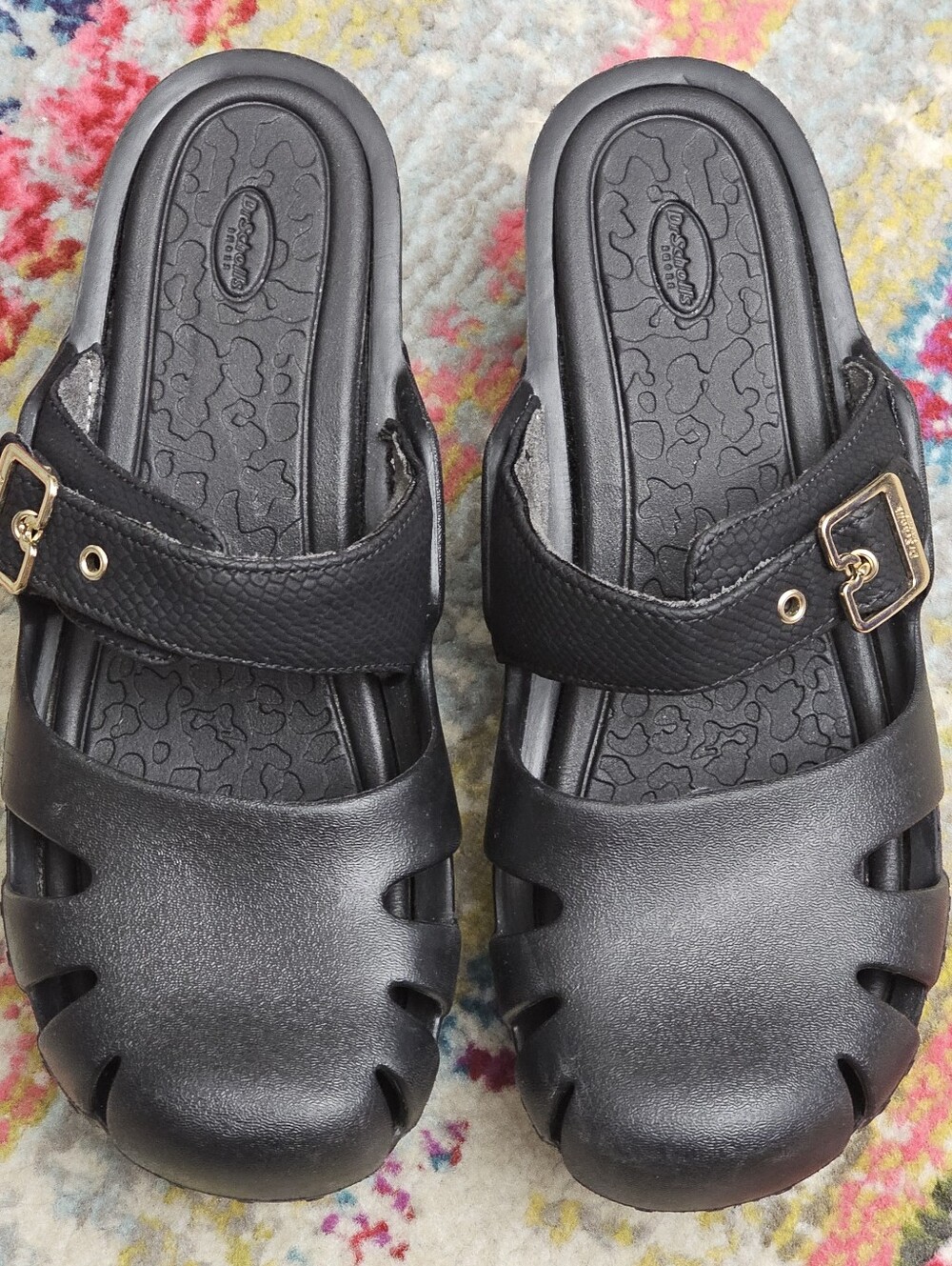 Dr Scholls Feel Crazy Good Women’s Dance On Clogs Size 7 M Black Shoes Nurse